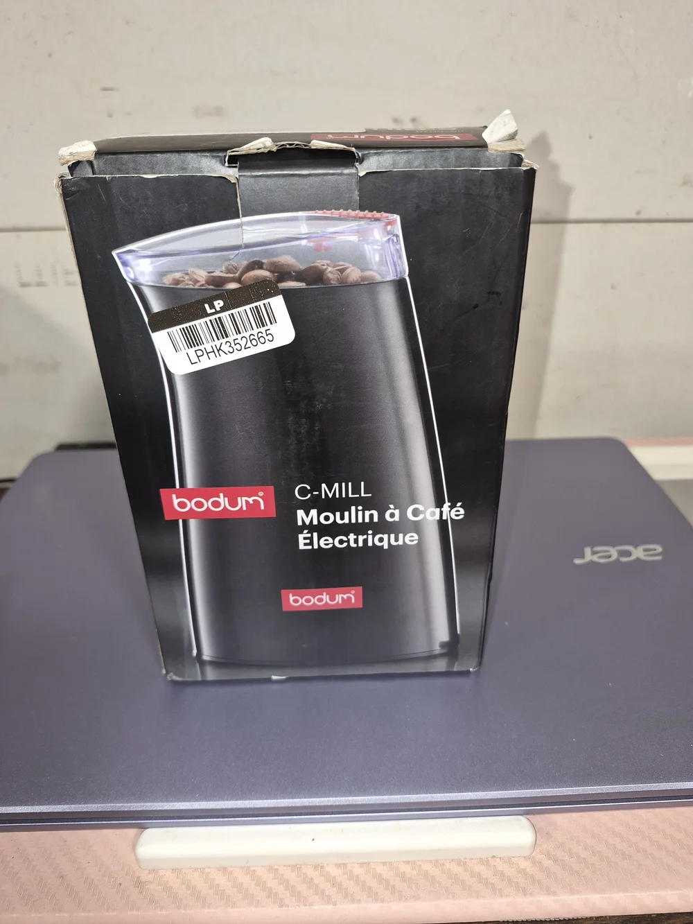 Bodum C-Mill Electric Coffee Grinder - Black with Clear Lid